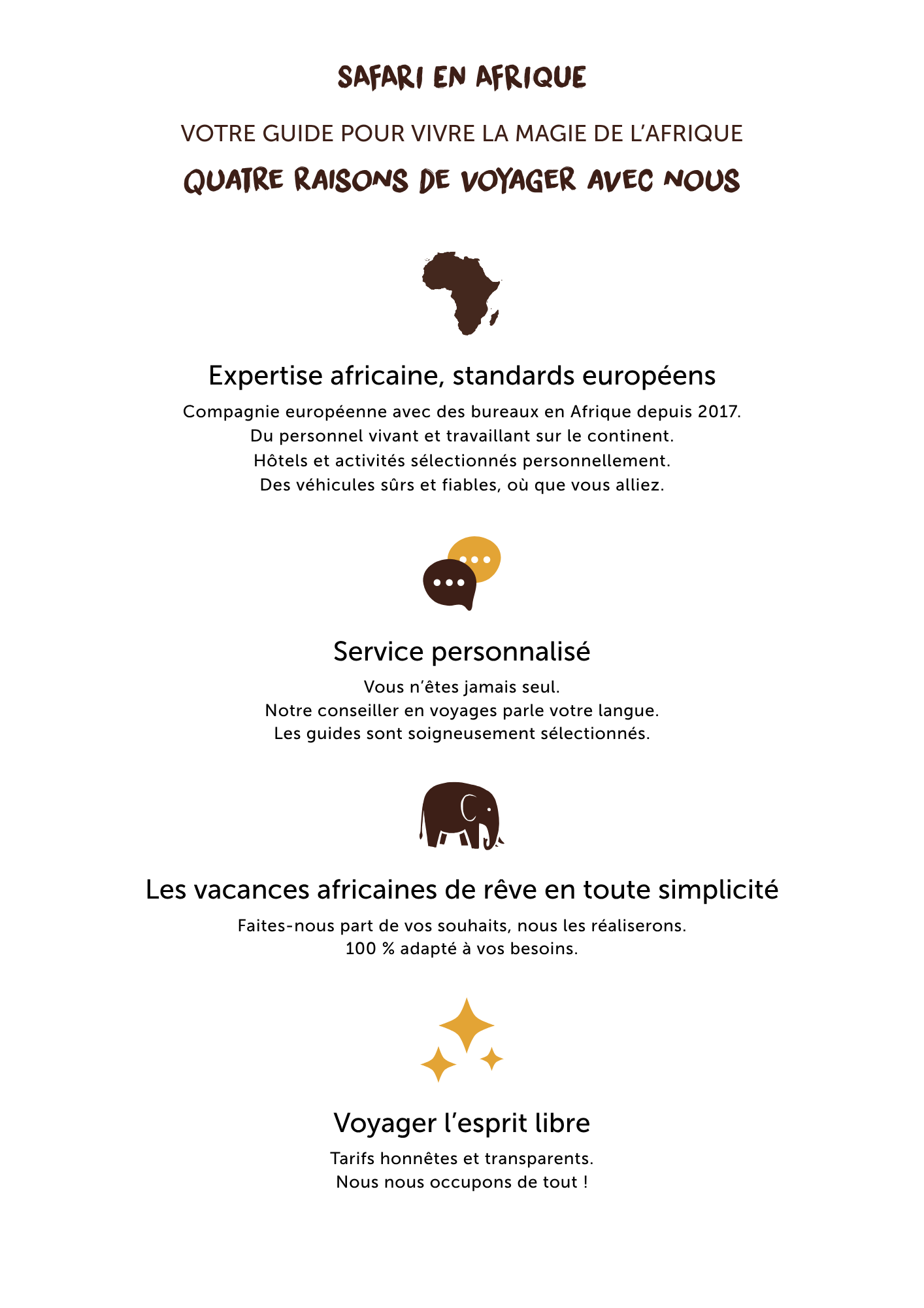 Pourquoi réserver avec Safari en Afrique